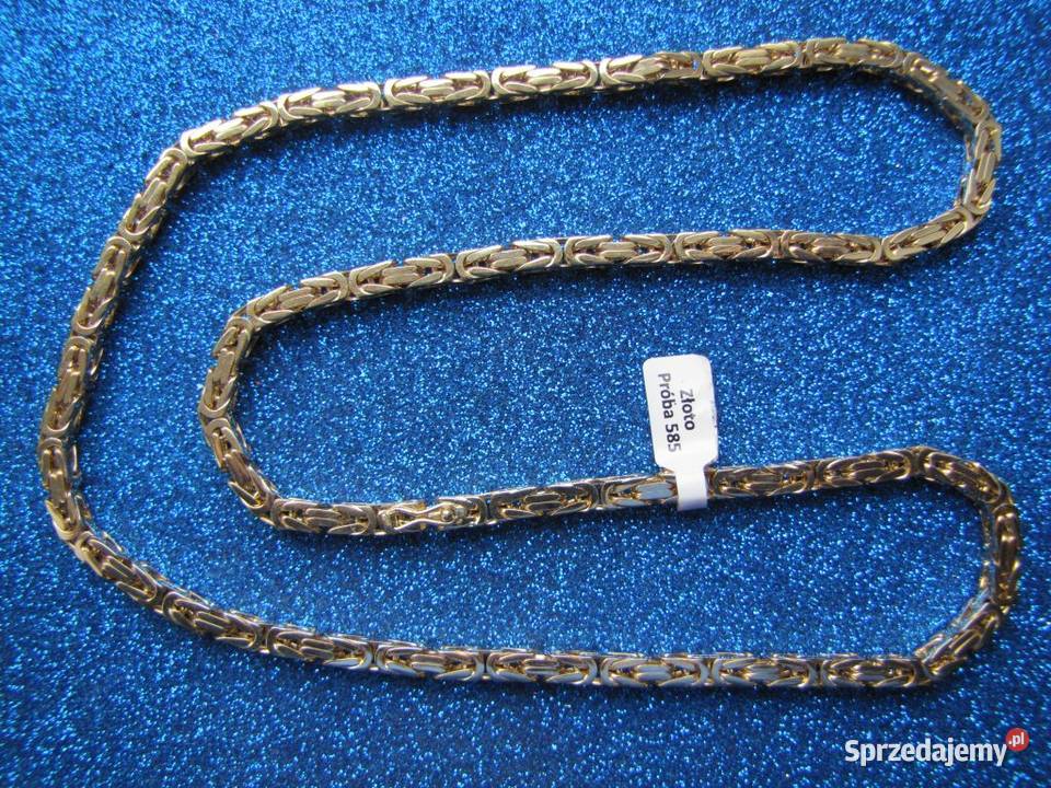 NOWY ZŁOTY ŁAŃCUSZEK KRÓLEWSKI ŁAŃCUCH 60G złote Warszawa