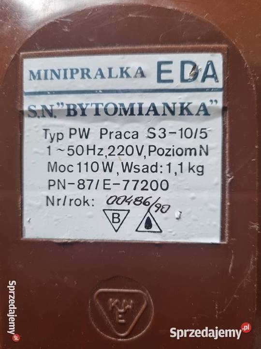 Miniaturowa pralka EDA BYTOMIANKA wirnik FRANIA Pozostałe Solnica sprzedam