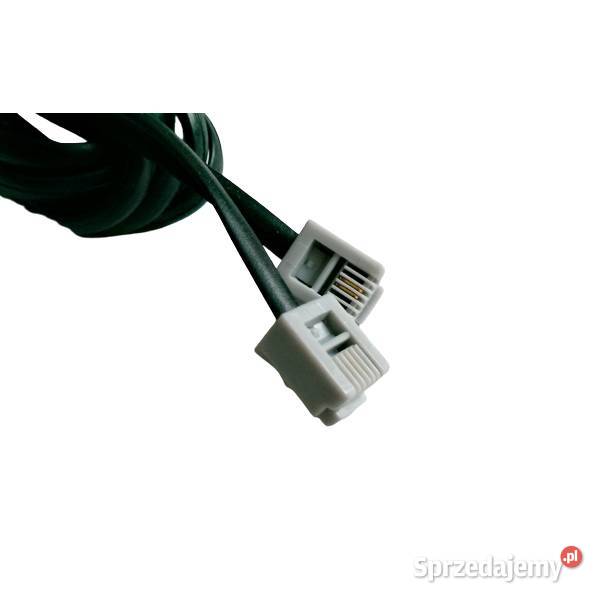 Kabel przewód telefoniczny RJ11 czarny 3m