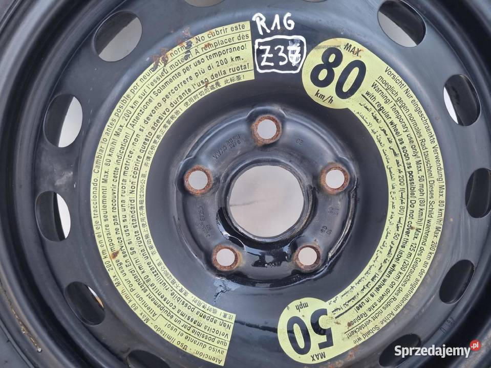 KOŁO DOJAZDOWE Audi Seat Vw Golf VI dojazdówka lubelskie Chełm sprzedam