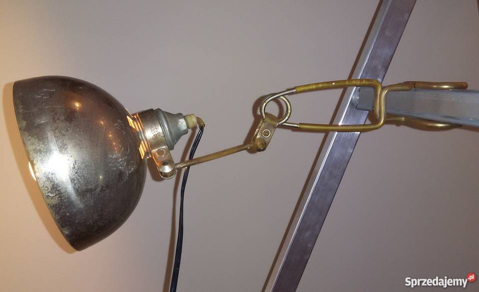 Stara metalowa lampa techniczna przypinana mazowieckie Warszawa