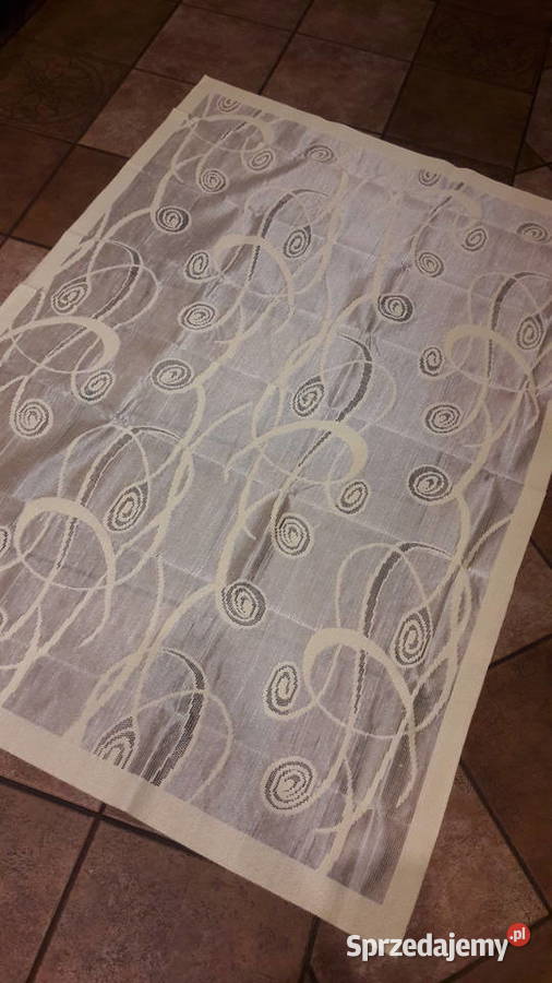 Żakardowy obrus ecru 100 x 150 serweta Radom