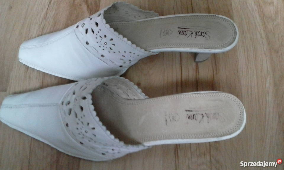 Buty skórzane damskie letnie na obcasie rozmiar skóra sprzedam