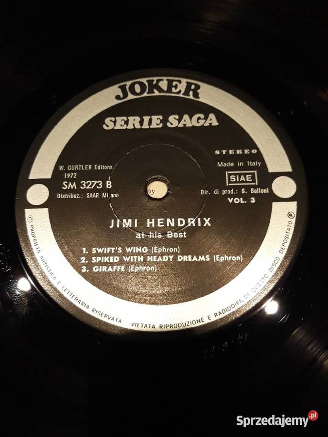 JIMI HENDRIX At Hits Volume 3 1 płyta Rzeszów