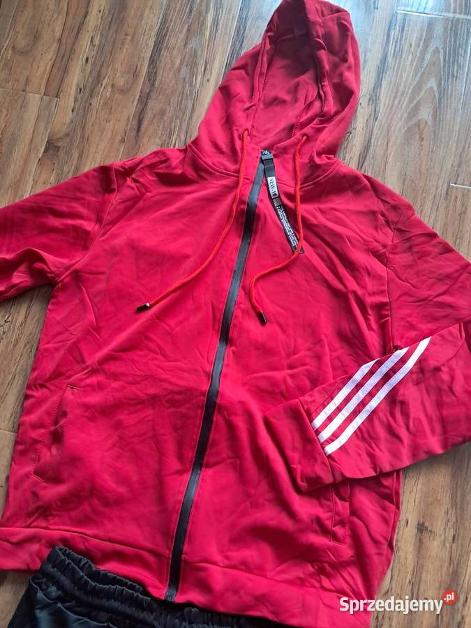 nowy czerwono czarny dres rozmiar M brak metki