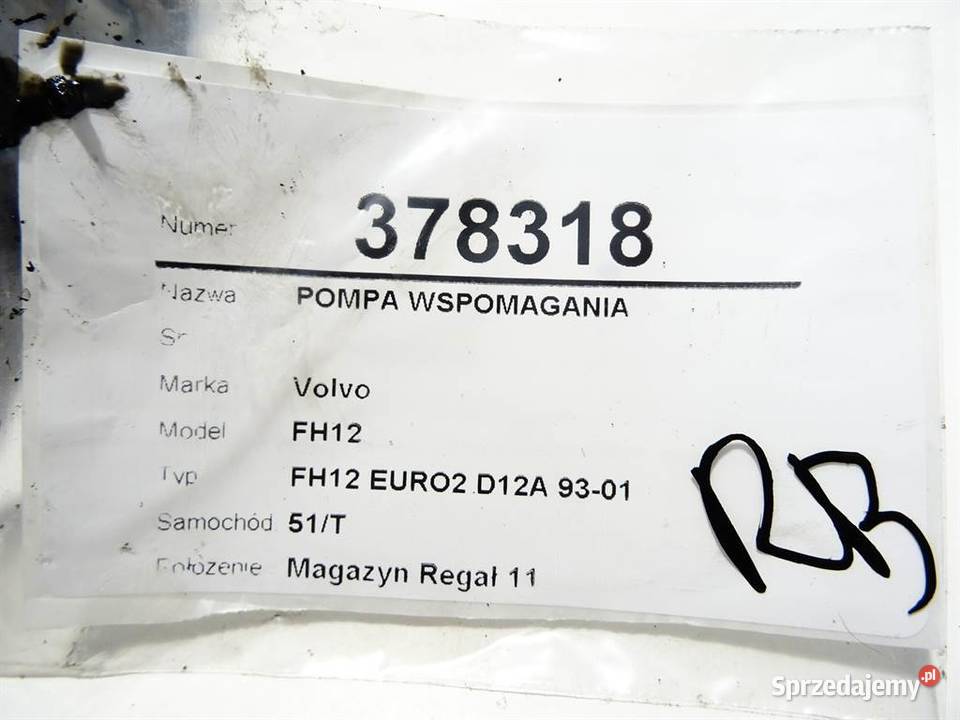 POMPA WSPOMAGANIA VOLVO FH12 121 379 WSPOMAGANIE Układ kierowniczy