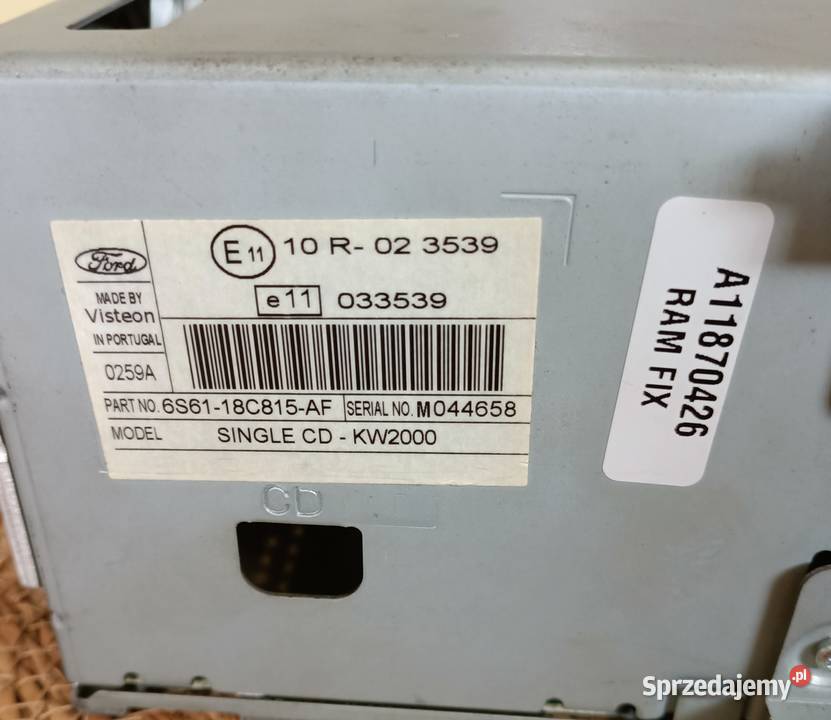 Radio FORD 6000CD KW2000 podlaskie Suwałki sprzedam