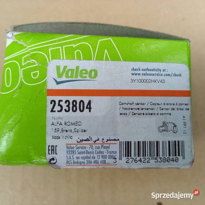VA 253804 Czujnik położenia wałka rozrządu osobowe