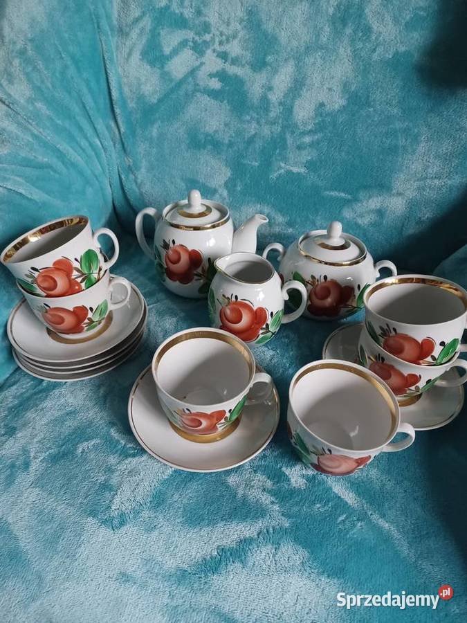 Serwis do kawy herbaty ĆCCP Baranówka vintage Porcelana i szkło Łódź