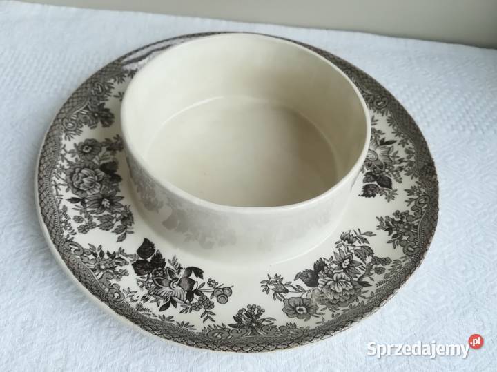 kwiatowy wzór maselniczka angielska porcelana Gdańsk