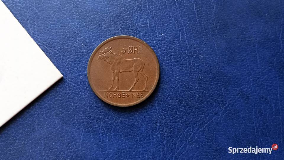 Stare monety 5 ore 1963 Norwegia Antyki, Sztuka, Kolekcje podkarpackie