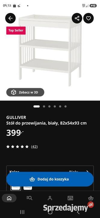 Przewijak GULLIVER biały 82x54x93 Sanok