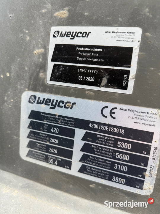 ładowarka czołowa ATLAS AR420 waga przebieg Działoszyn