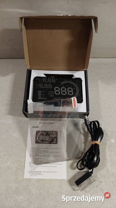 HUD A8 55 OBD2 projektor na szybę LED prędkość łódzkie Łódź sprzedam