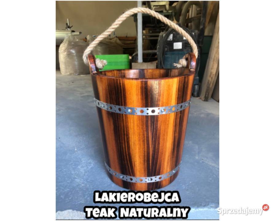 Wiaderko drewniane ozdobne postarzane KOLORY