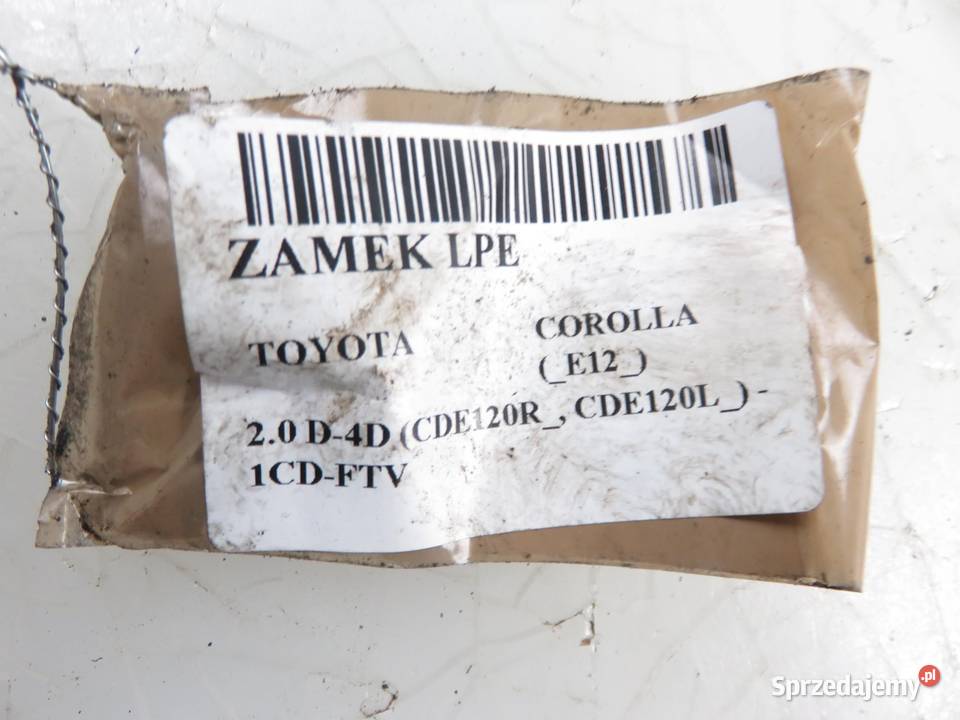 ZAMEK LEWY PRZEDNI TOYOTA COROLLA E12 6 PIN małopolskie
