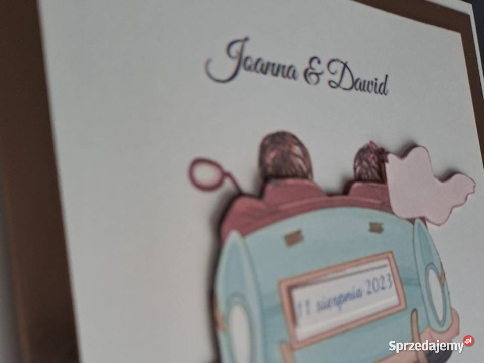 Kartka z okazji ślubu w kopercie Strzebiń