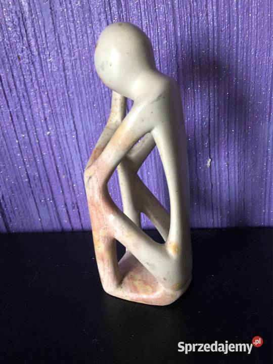 Myśliciel figurka statuetka z kamienia mydlanego Sztuka współczesna