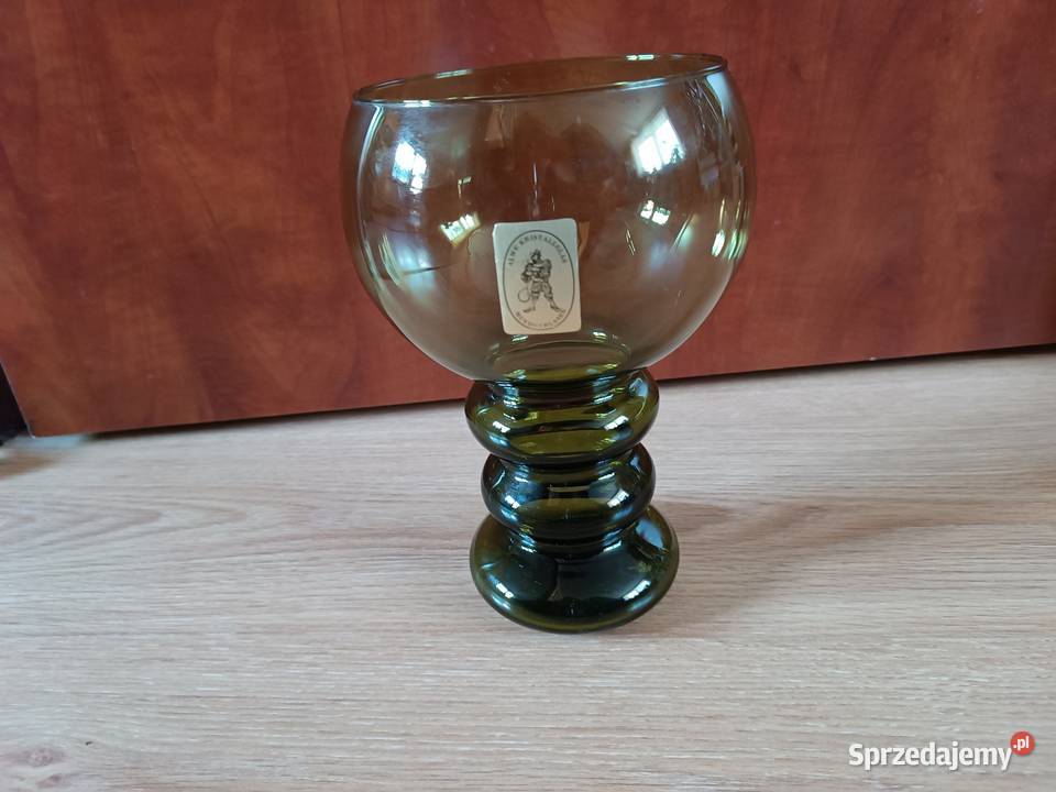 Duży szklany pokal Szkło kryształowe dmuchane Szczyrk