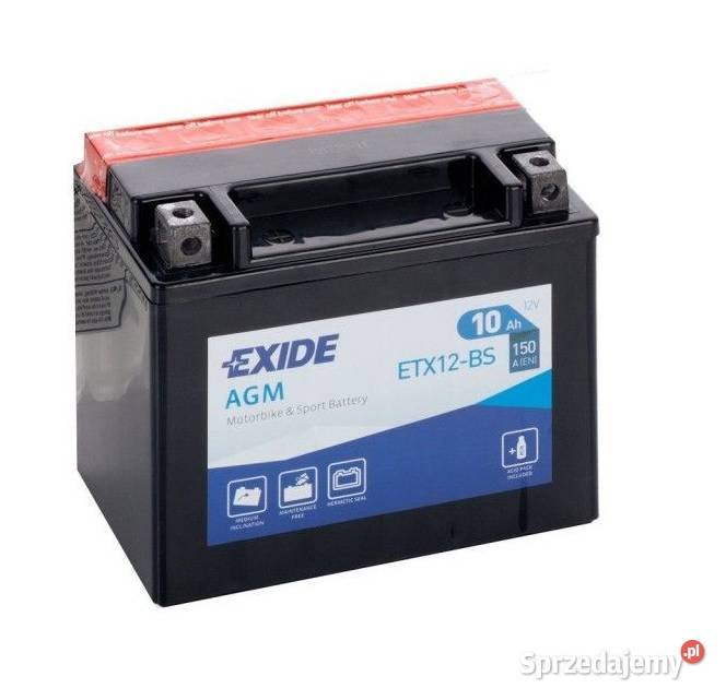 Akumulator motocyklowy EXIDE ETX12BS YTX12BS 12V warmińsko-mazurskie Elbląg sprzedam