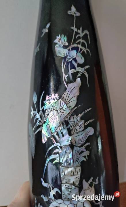 wazon z laki antyk inkrustowany masą perłową świętokrzyskie sprzedam