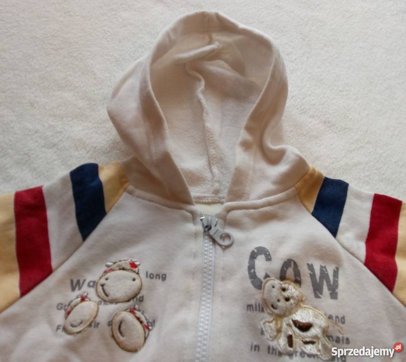 Bluza z kapturem rozpinana na suwak 30 długości Rozmiar 68 Rogoźnik