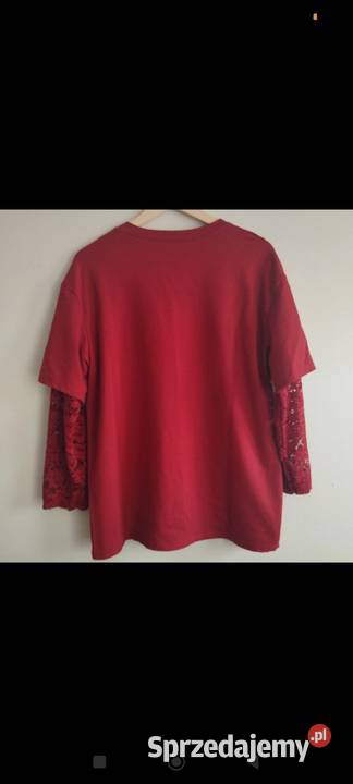 Tshirt z koronkowymi rękawami Inny materiał Warszawa sprzedam