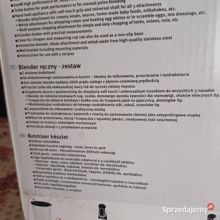 Blender ręczny zestaw Sieradz sprzedam