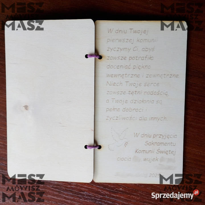 Kartka na pamiątkę Komunii Świętej wielkopolskie Racot