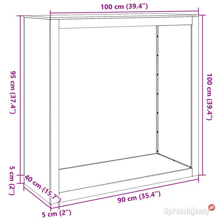 Stojak na drewno opałowe 100x40x100 stal mazowieckie sprzedam