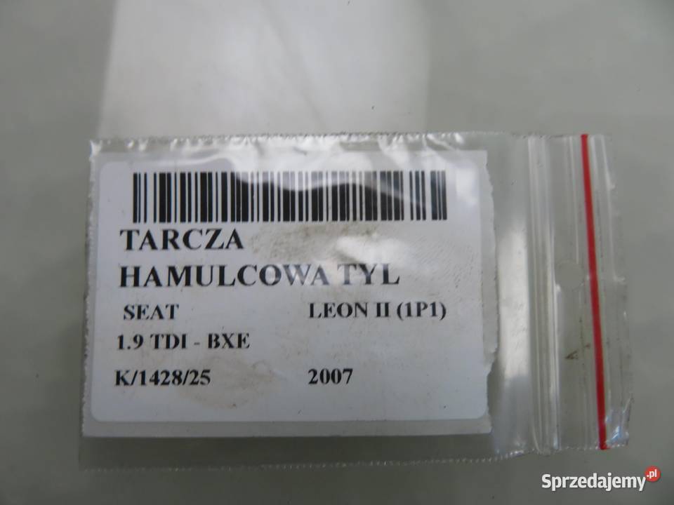 TARCZA HAMULCOWA TYŁ SEAT LEON II 1P1 19 TDI BXE