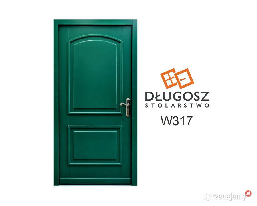 Drzwi DŁUGOSZ zewnętrzne RAL6005 zieleń mchu Oława