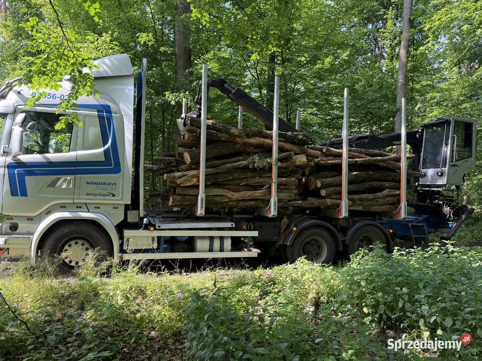 Transport drewna podkładów słupów transport HDS Łódź