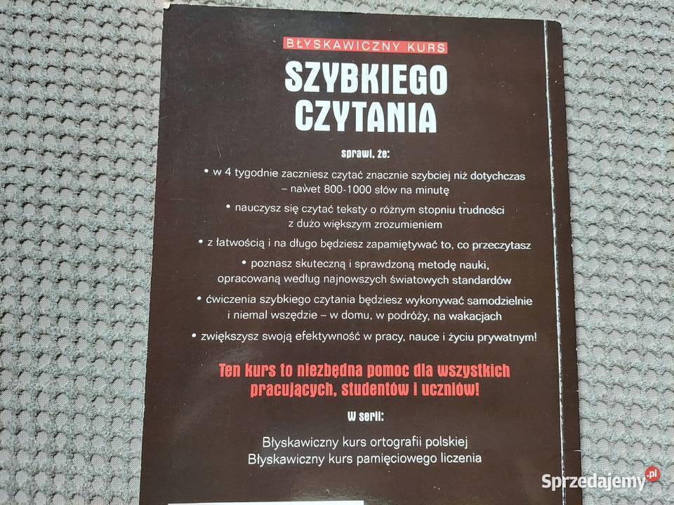 Błyskawiczny kurs szybkiego czytania Jadwiga małopolskie Kraków