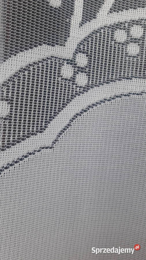 Biała żakardowa firanka 130 firana szlak dół biały Wystrój okien mazowieckie Radom