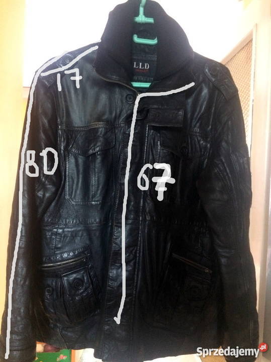 Kurtka skórzana męska czarna rozmiar L 50 Zbąszynek