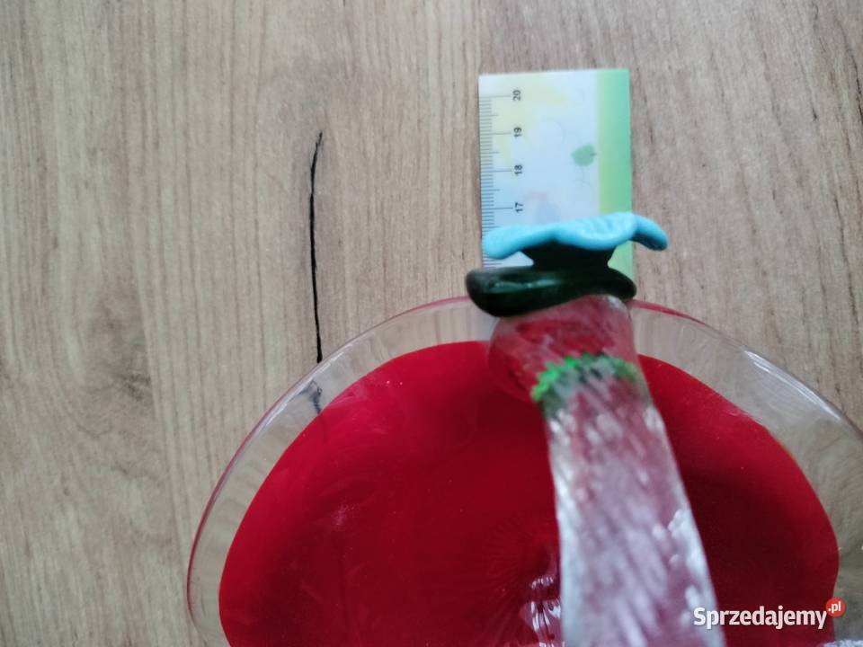 Piękny koszyczek szklany błękitne kwiatki prl Porcelana i szkło Choszczno sprzedam