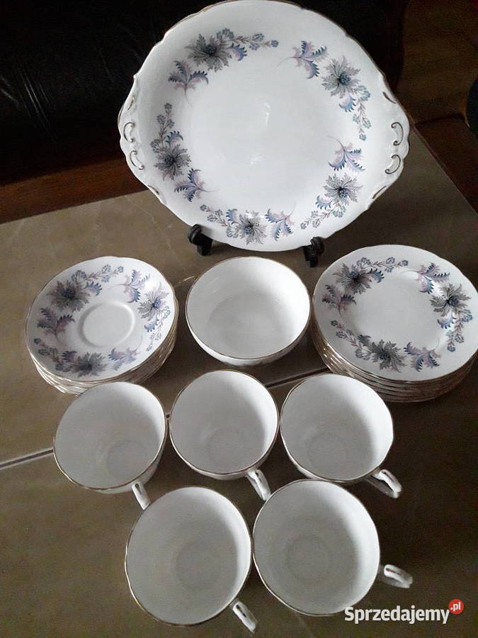 Filiżanka zestaw trio Royal Standard Anglia lata Janów Lubelski