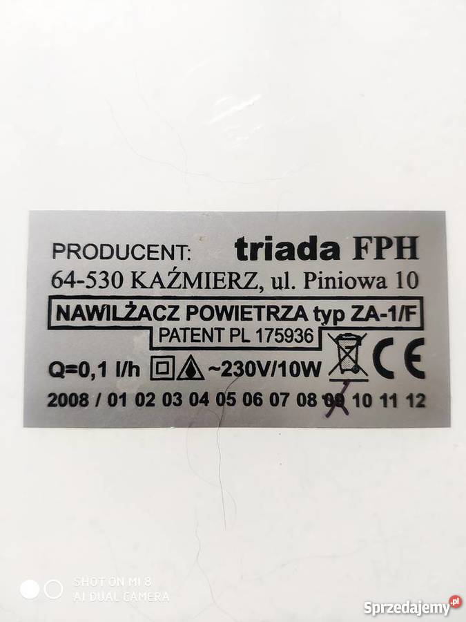 Nawilżacz powietrza Pozostałe dolnośląskie Dzierżoniów