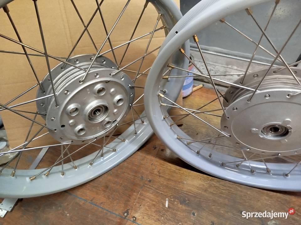 Koła wsk125 nierdzewne szprychy malowane obrecze Przyłęk