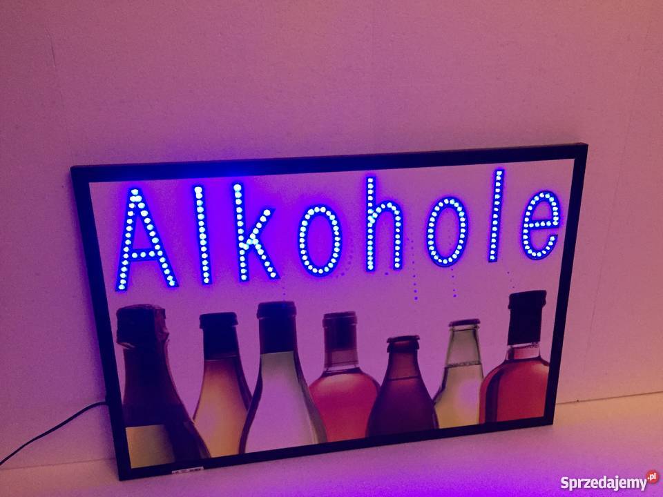 Reklama LED neon91x 61 zewnętrzna ALKOHOLE Sklep Sklep mazowieckie Pomiechówek