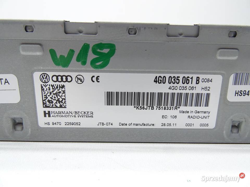 TUNER WZMACNIACZ RADIA RADIOWY 4G0035061B AUDI małopolskie