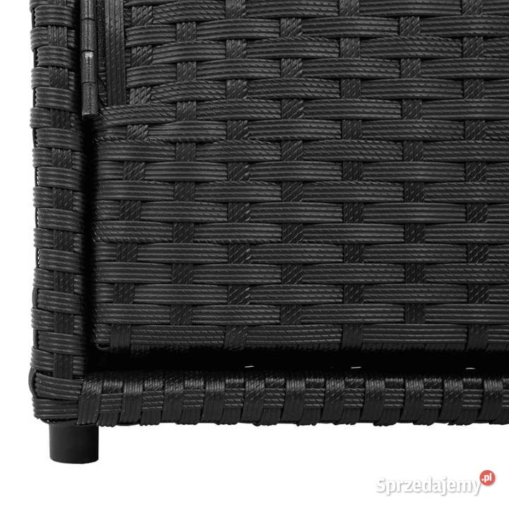 Szafka ogrodowa czarna 110x55x605 polirattan