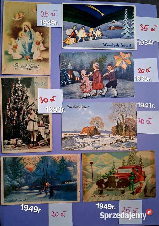Stare kartki świąteczne Pocztówki i karty telefoniczne Hrubieszów