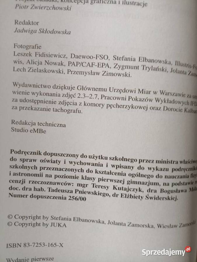 Fizyka gimnazjum unikatowy egzemplarz książki