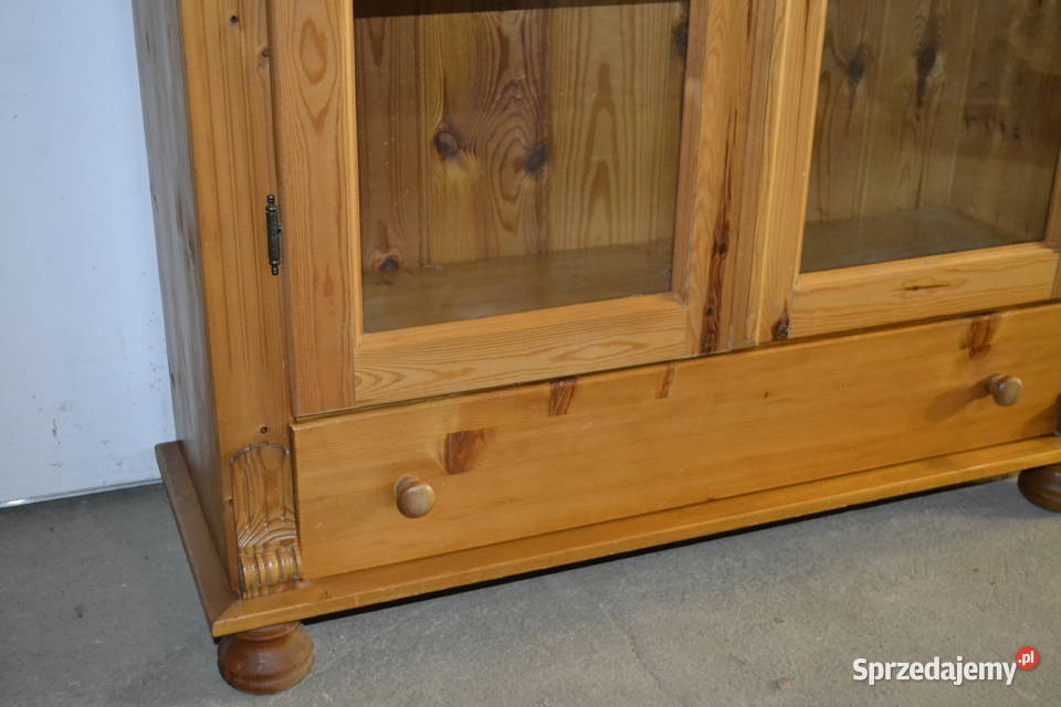 witryna sosnowa lite drewno Meble Będzin