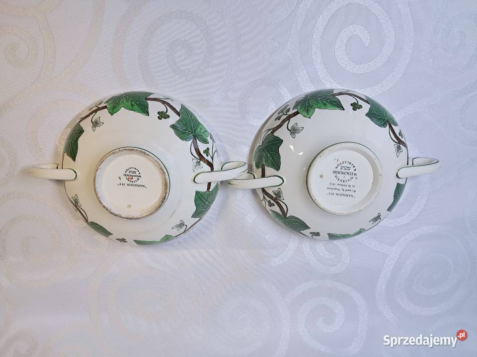 Bulionówki Wedgwood Napoleon Ivy 2 Queens Ware Strzelce Krajeńskie
