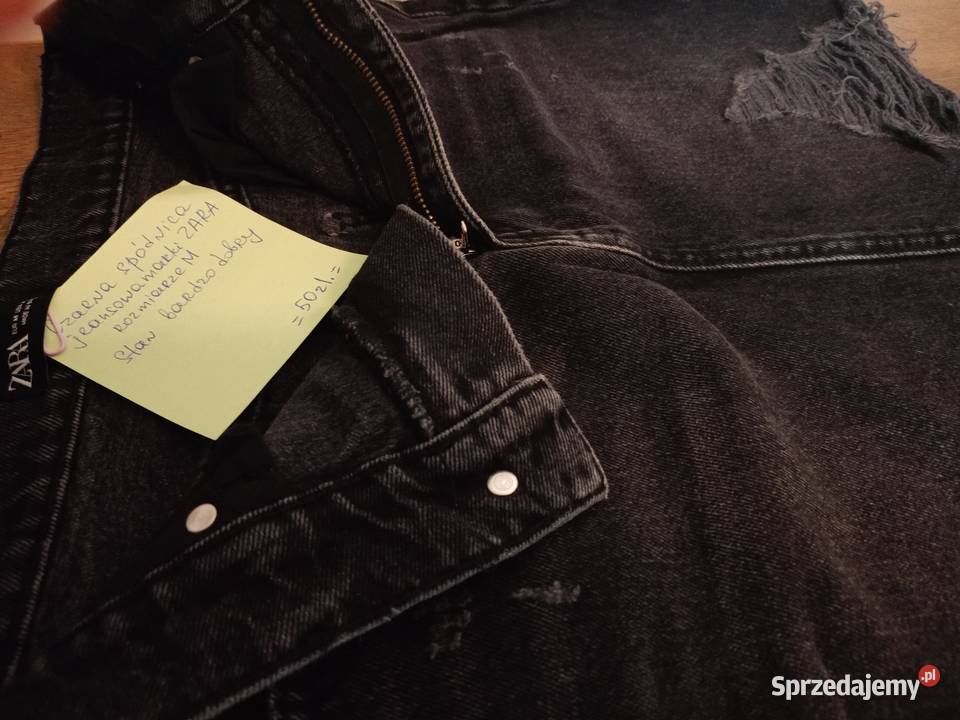 Czarna spodnica jeansowa marki ZARA kujawsko-pomorskie Świecie nad Osą sprzedam