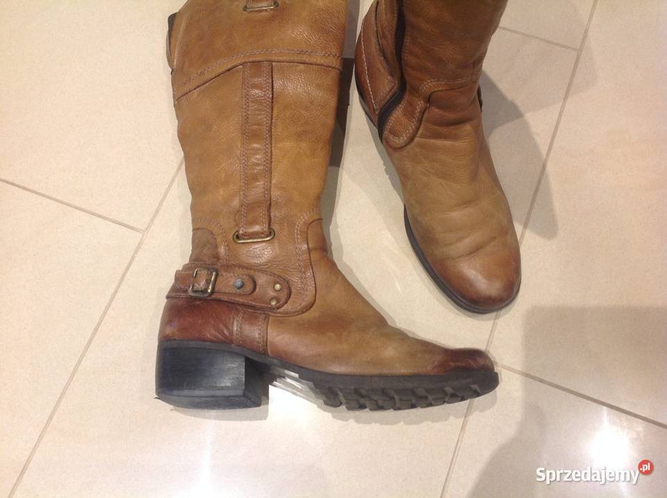 Kozaki skorzane Damskie 5 TH AVENUE r 375 Nowa Sól