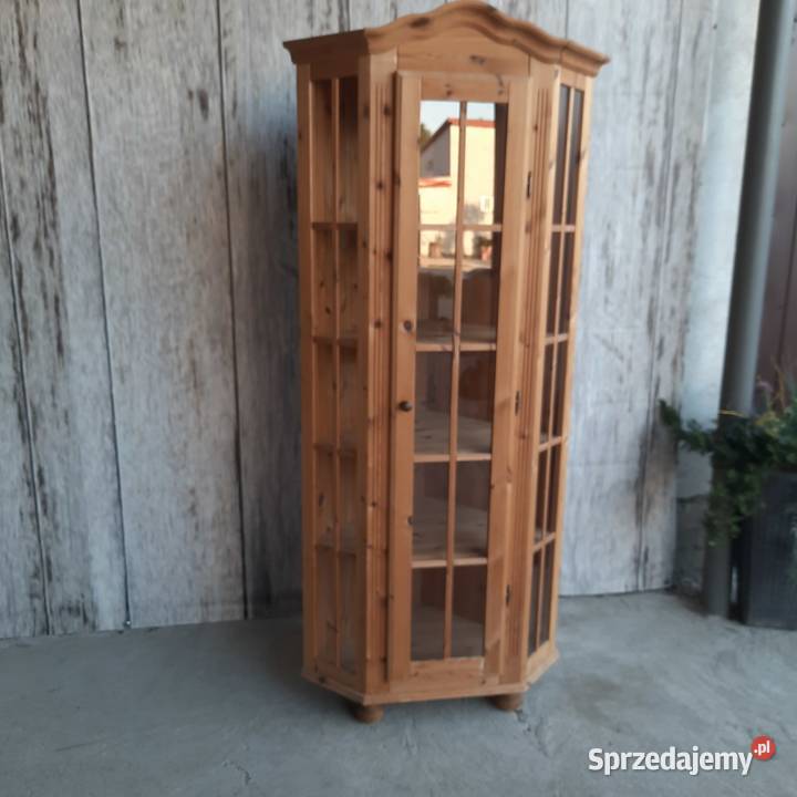 witryna narożnikowa sosnowa 647